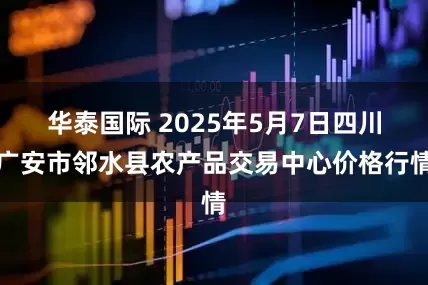 华泰国际 2025年5月7日四川广安市邻水县农产品交易中心价格行情